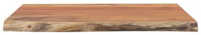 Tampo de mesa retangular borda viva 40x40x2,5 cm acácia maciça