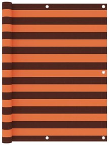 Tela de varanda 120x500 cm tecido Oxford laranja e castanho