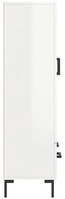 Aparador alto 69,5x31x115 cm derivados madeira branco brilhante