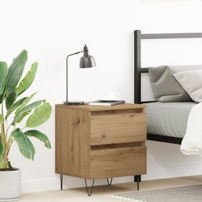 Cabeceira de Cama vidaXL Carvalho Artisan 40x35x50 cm Madeira de Engen