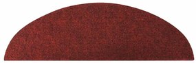 Tapetes de escada adesivos 30 pcs 56x17x3 cm vermelho