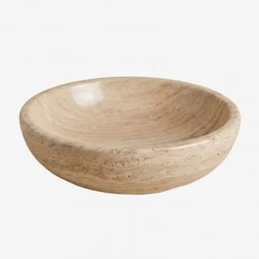 Lavabo Redondo Ø40 Cm Em Pedra Natural Eskel Travertino - Sklum