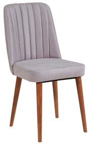 Conjunto de Mesa de Jantar Extensível Vina – Nogueira e Cinza – Mesa 1