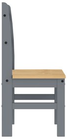 Cadeiras de jantar 2 pcs 40x46x99 cm pinho maciço cinzento