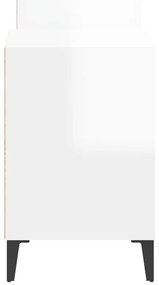 Móvel de TV 160x35x55 cm derivados de madeira branco brilhante