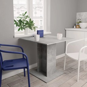 vidaXL Mesa de jantar derivados de madeira cinzento cimento