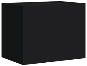 Mesa de cabeceira de parede 45x30x35 cm preto