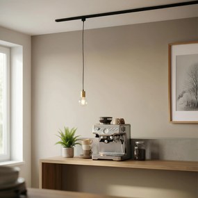 Candeeiro de suspensão com trilho dourado - Cavalux