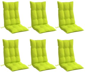Almofadões p/ cadeira encosto alto 6 pcs oxford verde brilhante