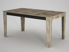 Mesa de Jantar "Costa" – 145x85x76.2 cm – Bege e Madeira – Design Rúst