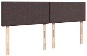 Cama com molas/colchão 180x200 cm tecido castanho-escuro