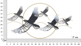 PAINEL DE PAREDE DE FERRO BIRD 91X7X50 CM MULTICOLORIDO