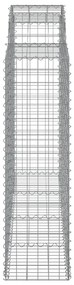 Cestos gabião arqueados 11 pcs 200x50x140/160 ferro galvanizado