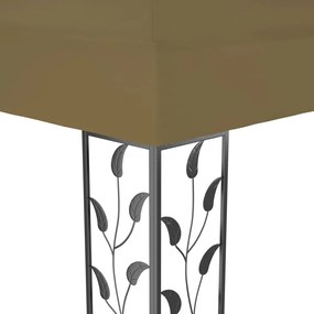 Gazebo 6x3 m 180 g/m² cinzento-acastanhado