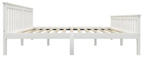 Estrutura de cama em pinho maciço 180x200 cm branco