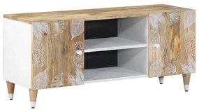 Móvel de TV 105x33,5x46 cm madeira de mangueira maciça