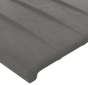 Cabeceira de cama c/ luzes LED veludo 83x16x78/88cm cinza-claro