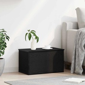 Caixa de Armazenamento vidaXL com Tampa em Carvalho Preto 60x35x35 cm