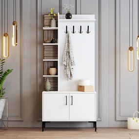 Cabide Viyana D – Branco – 90 cm x 200 cm x 35 cm