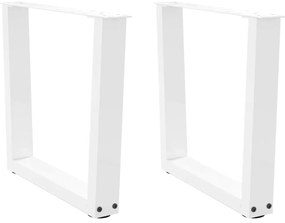 vidaXL Pés para mesa de centro em V, 2 peças, branco, 60x (42-43,3) cm, aço