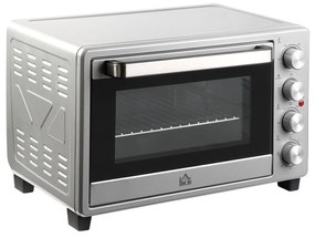 HOMCOM Mini Forno de Convecção 32L 16000 com 3 Modos de Aquecimento Te