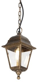 Candeeiro de suspensão clássico para exterior dourado antigo IP44 - Capital Clássico / Antigo