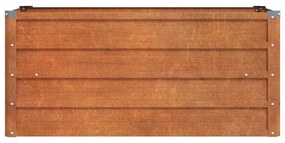 Canteiro de jardim 100x40x45 cm aço corten cor enferrujado
