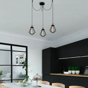 Candeeiro Chandelier Oylat – Preto – Ø108 cm x 110 cm