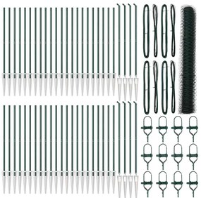 Cerca Hexagonal vidaXL Verde 1,2x100 m Aço