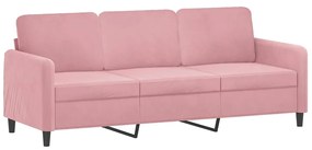 2 pcs conjunto de sofás com almofadas veludo rosa