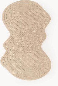 Tapete de lã tufado à mão com forma orgânica Aliza