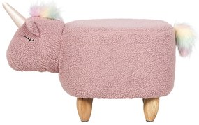 Tamborete em tecido rosa UNICORN Beliani