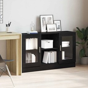 Aparador vidaXL Preto Carvalho 120x30,5x70 cm em Madeira Derivada
