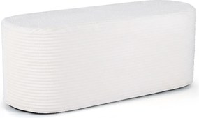 Pufe estofado moderno em veludo 120 x 46 x 48 cm, com espuma de alta densidade, de formato oval, para colocar ao pé da cama, na entrada da sala, no qu