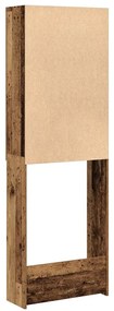 Armário sanita/máquina de lavar 64x25,5x190 cm madeira velha