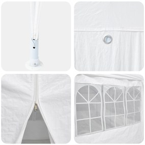 Tenda para Festa com 10 Laterais Branca 6x4 m PE