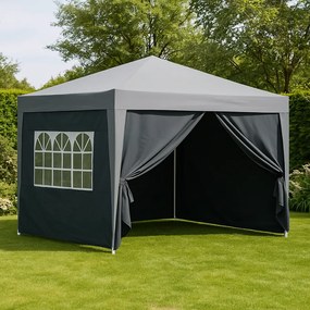 Conjunto de 2 paredes laterais dobráveis para Tenda (NÃO NCLUÍDO) 6 x 2 m Antracite