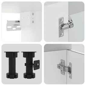 14 peças armário de cozinha conjunto Kalmar concreto cinza