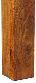 Mesa de Maquilhagem com Espelho Castanho Madeira Sólida de Acácia