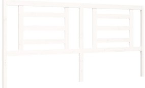 Estrutura cama Super King Size c/ cabeceira madeira branco
