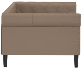 Sofá-cama 80x200 cm couro artificial cor cappuccino