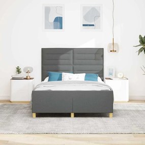 Cama vidaXL em Cinzento Escuro, 160x200 cm, Tecido
