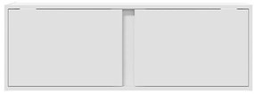 Móvel de parede para TV com luzes LED 100x31x35 cm branco