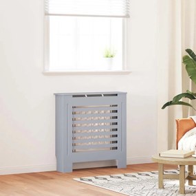 vidaXL Cobertura de radiador MDF 78 cm cinzento