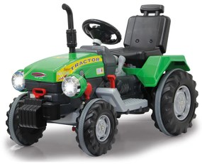 Tractor Elétrico bateria 12V para crianças Power Drag Verde
