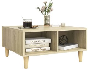 Mesa de centro 60x60x30 cm derivados de madeira carvalho sonoma
