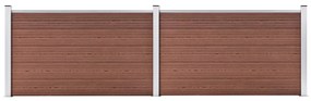 Painel de vedação para jardim 353x106 cm WPC castanho