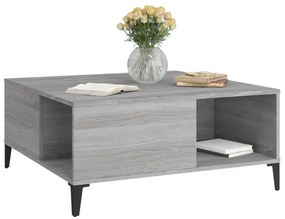 Mesa de centro 80x80x36,5 cm derivados madeira cinzento sonoma