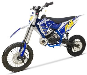 MINI MOTO Crianças MINICROSS gasolina 50cc 9cv Roan 50K 14/12" arranque a pedal Azul