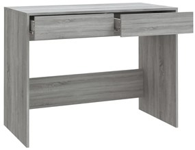 Secretária 101x50x76,5 cm derivados de madeira cinzento sonoma